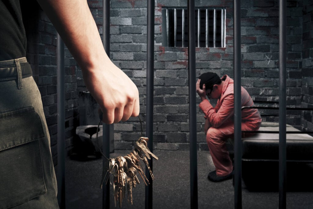 Jail cell scene in Las Vegas Nevada illustrating time defendants spend without bail support from Lipp Law lCC